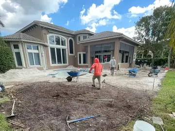 Pool deck before the remodel